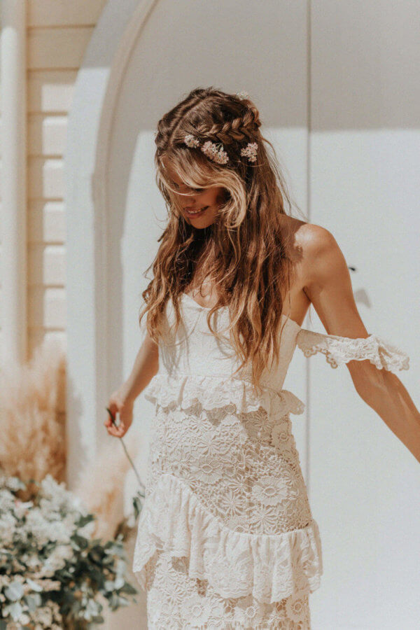 hippy style wedding dress