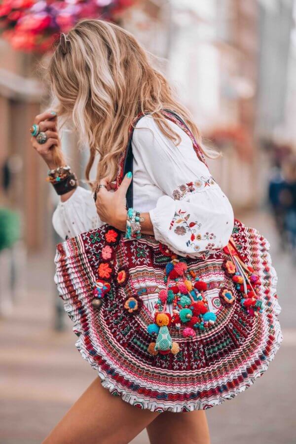 Generic 2x Bohemian Hippie Bag Canvas Shoulder Bags Zippered @ Best Price  Online | Jumia Egypt