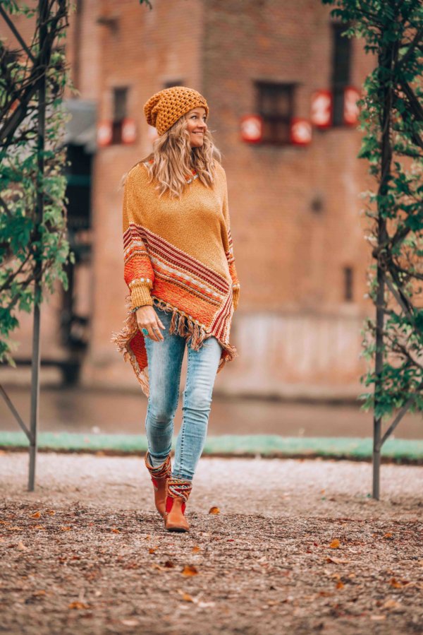 Cool winter outfits for women in Boho style