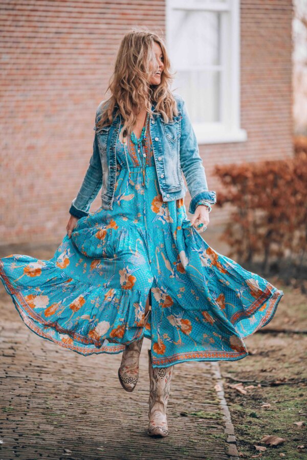 bohemian style maxi dress